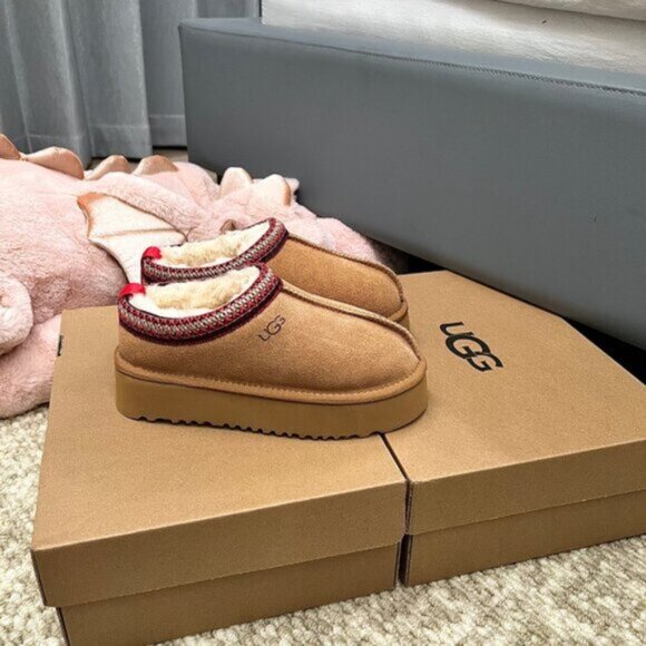 Women UGG Tazz Tasman Slipper Chestnut Suede Upper - Picture 2 of 9
